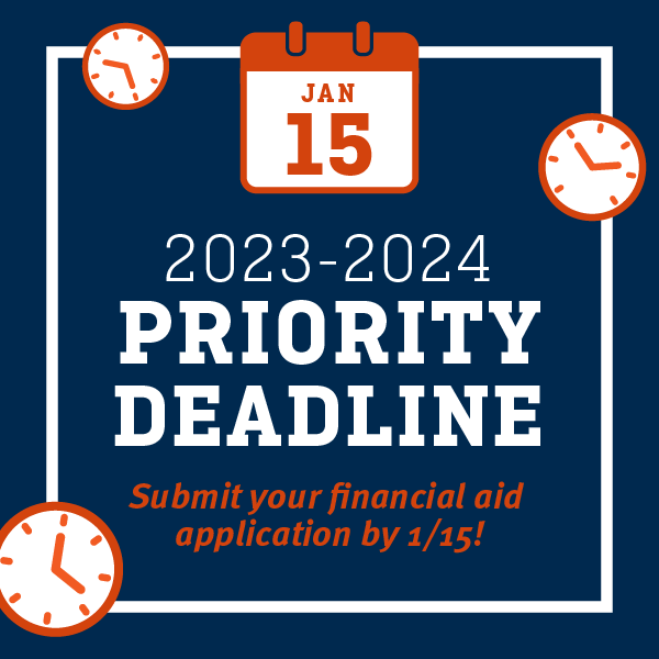 January 15 financial aid priority deadline