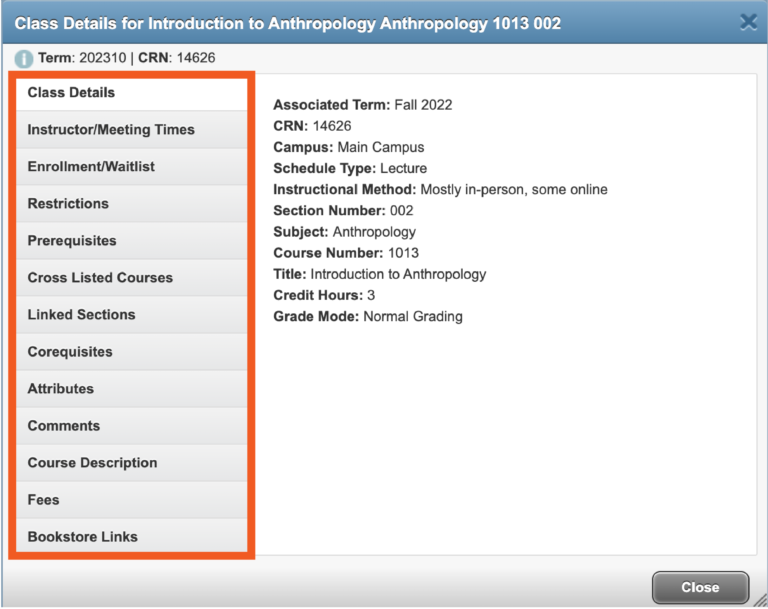 Class Schedule - UT San Antonio One Stop