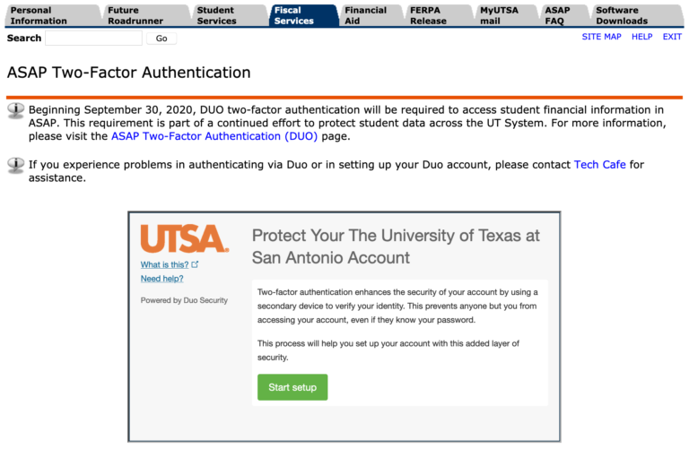 Duo: Two-Factor Authentication - UTSA One Stop