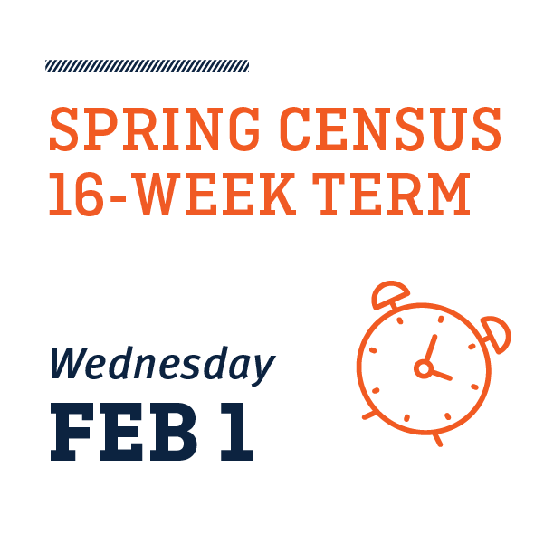 Census date is the Spring 2023 16-week is February 1.