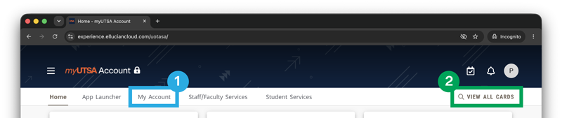 Find your Class Schedule cards on myUTSA Account
