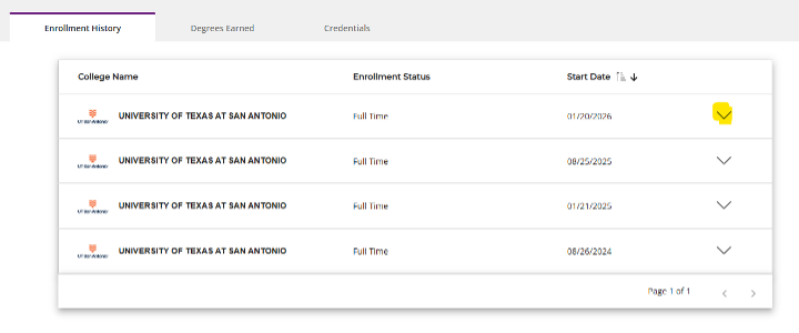 Verification Latest Records screen