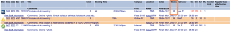 Class Schedule - UTSA One Stop